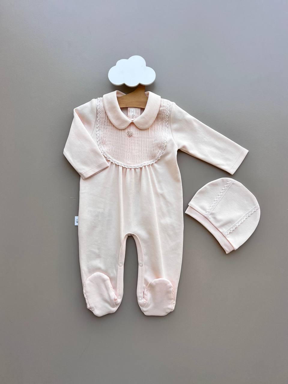 Polo Organic Cotton 2 Pcs Overall With Hat - La Farandole Paris
