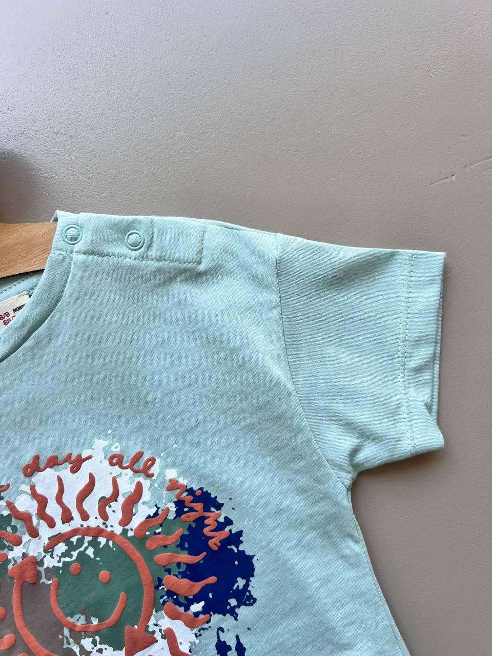 Blue Cotton T-Shirt - La Farandole Paris