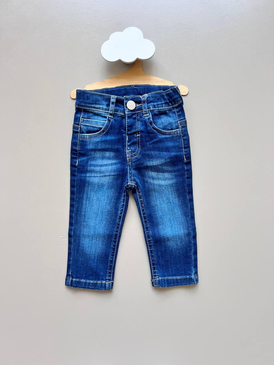 Blue Jeans Straight Cut Pants - La Farandole Paris
