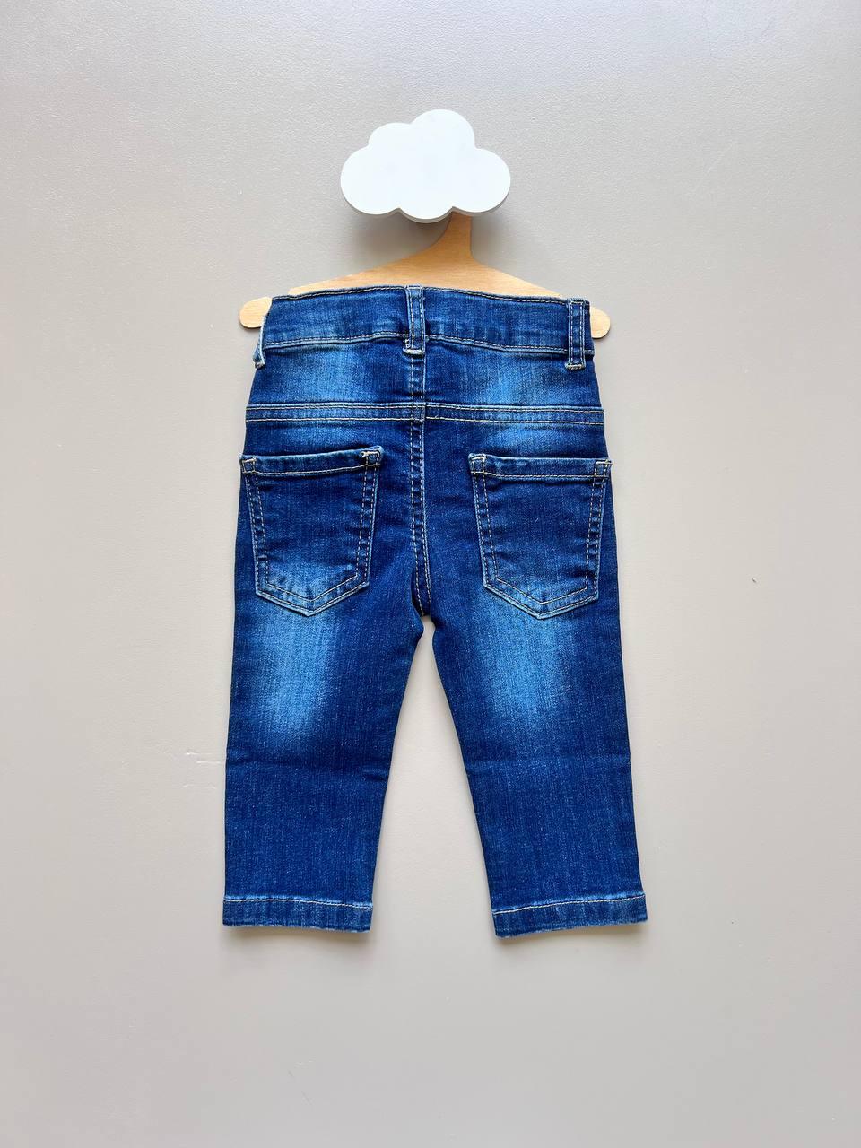 Blue Jeans Straight Cut Pants - La Farandole Paris