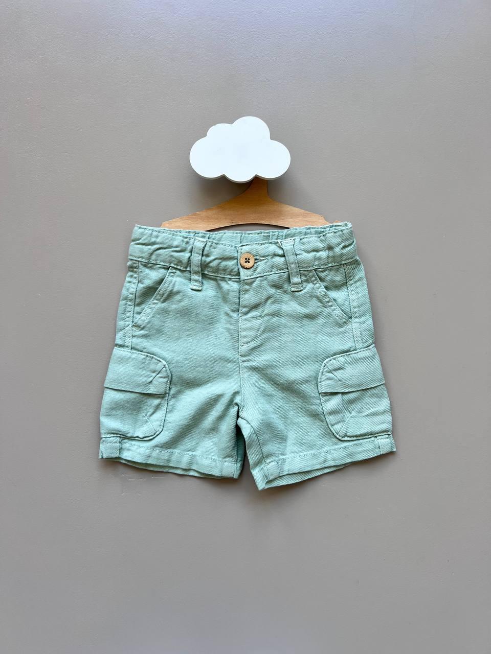 Denim Cargo Short - La Farandole Paris