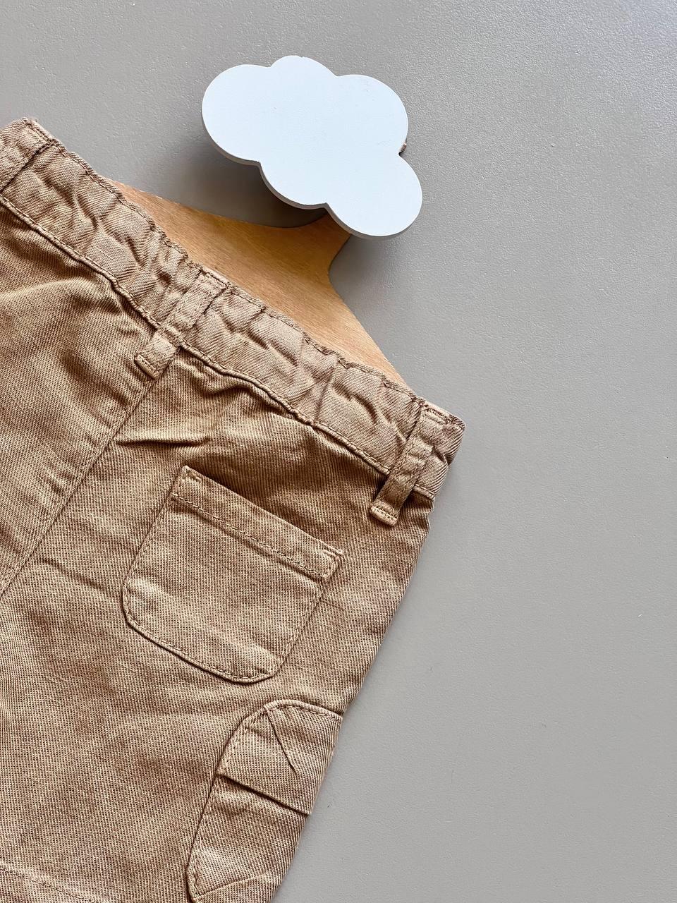 Denim Cargo Short - La Farandole Paris