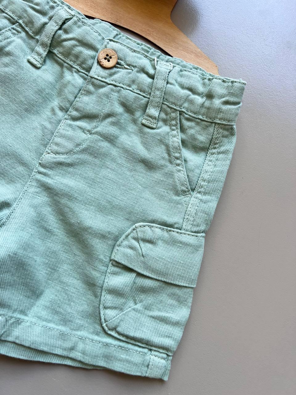 Denim Cargo Short - La Farandole Paris