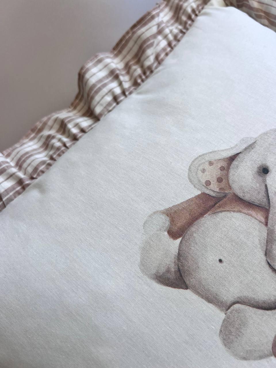 Elephant Beige Pillow - La Farandole Paris