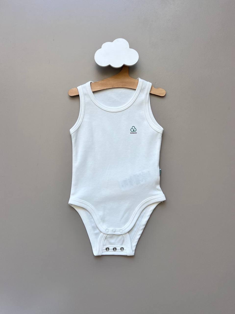 Off-White GOTS™ Certified Organic Cotton Double Size Sleeveless Body - La Farandole Paris