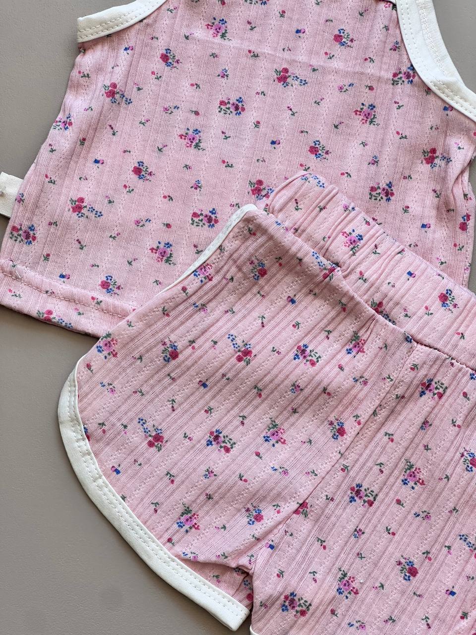 Sleeveless Floral Cotton Summer 2 Pcs Set