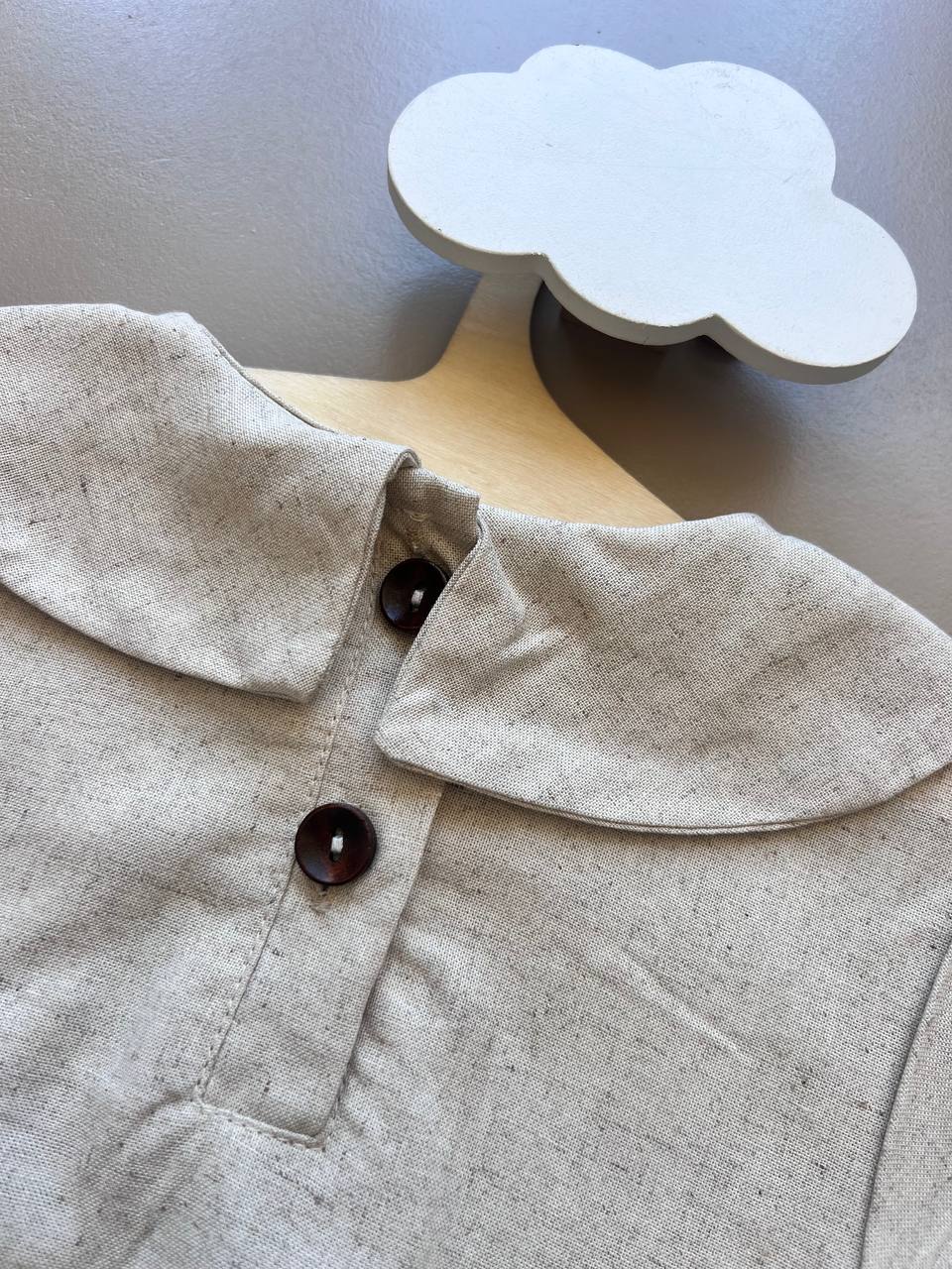 Collar Linen Summer Romper