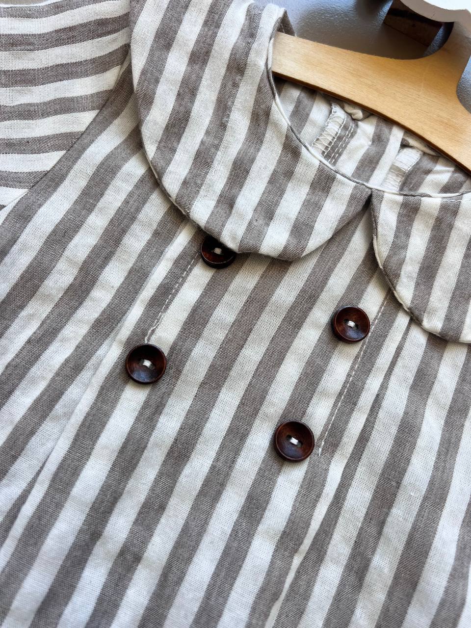 Collar Linen Summer Romper