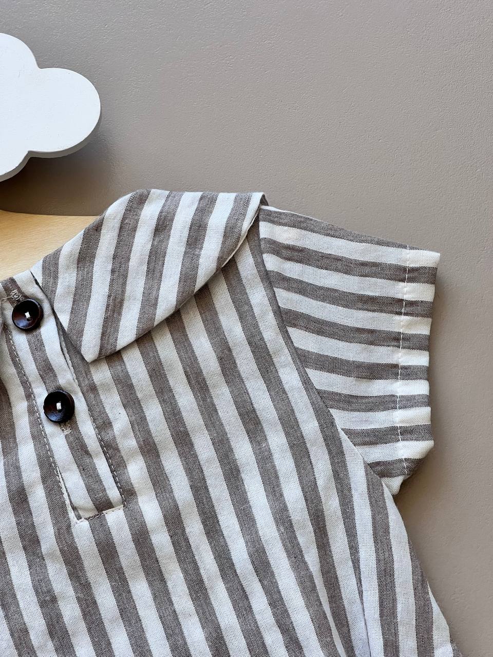 Collar Linen Summer Romper