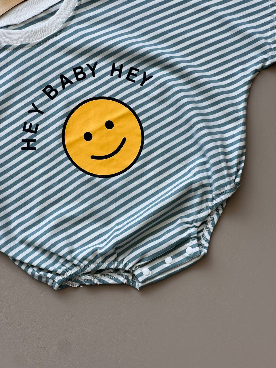 Smiley Hey Baby Cotton Summer Romper