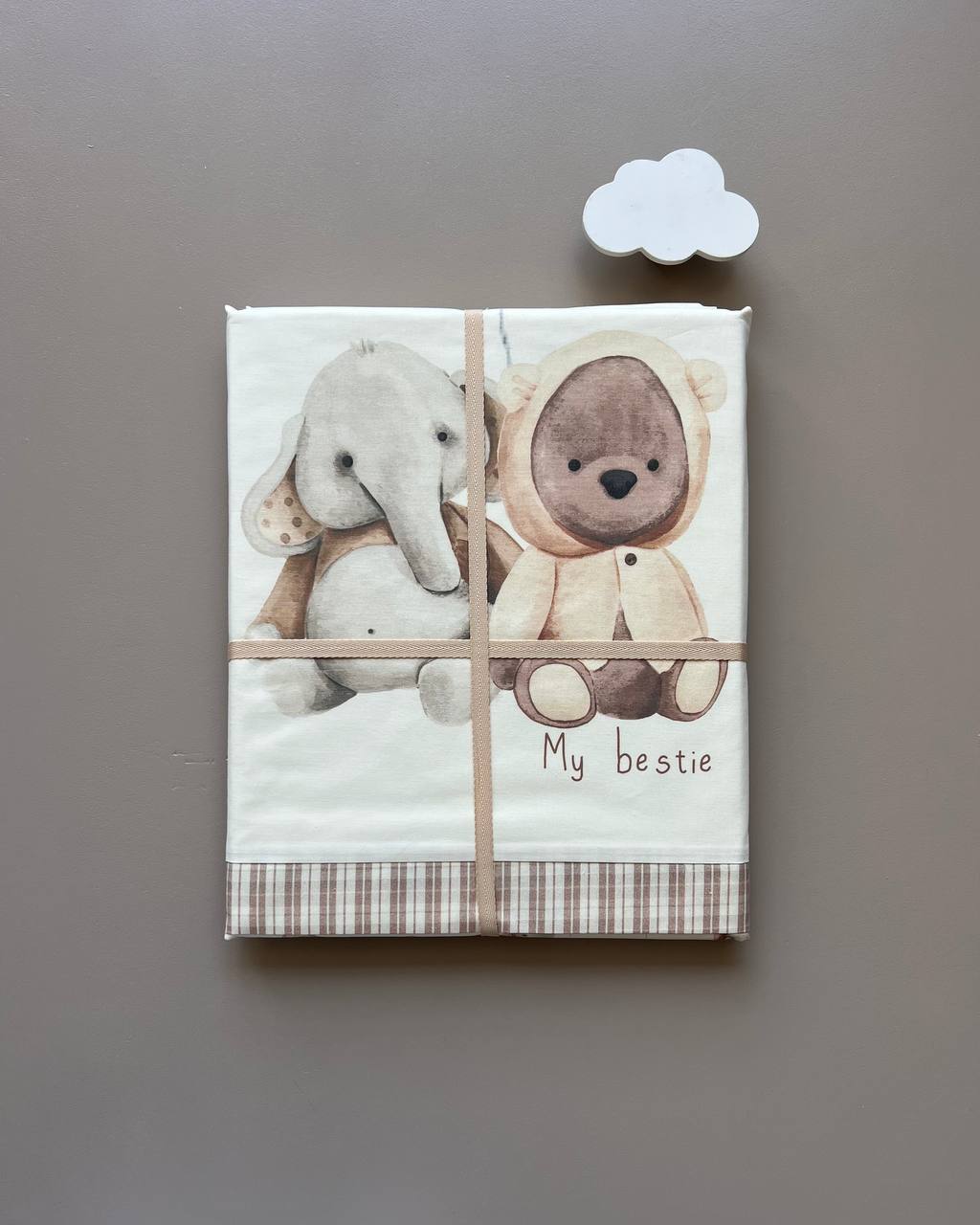 Zen Elephant Beige Duvet Cover 3 Pcs Set