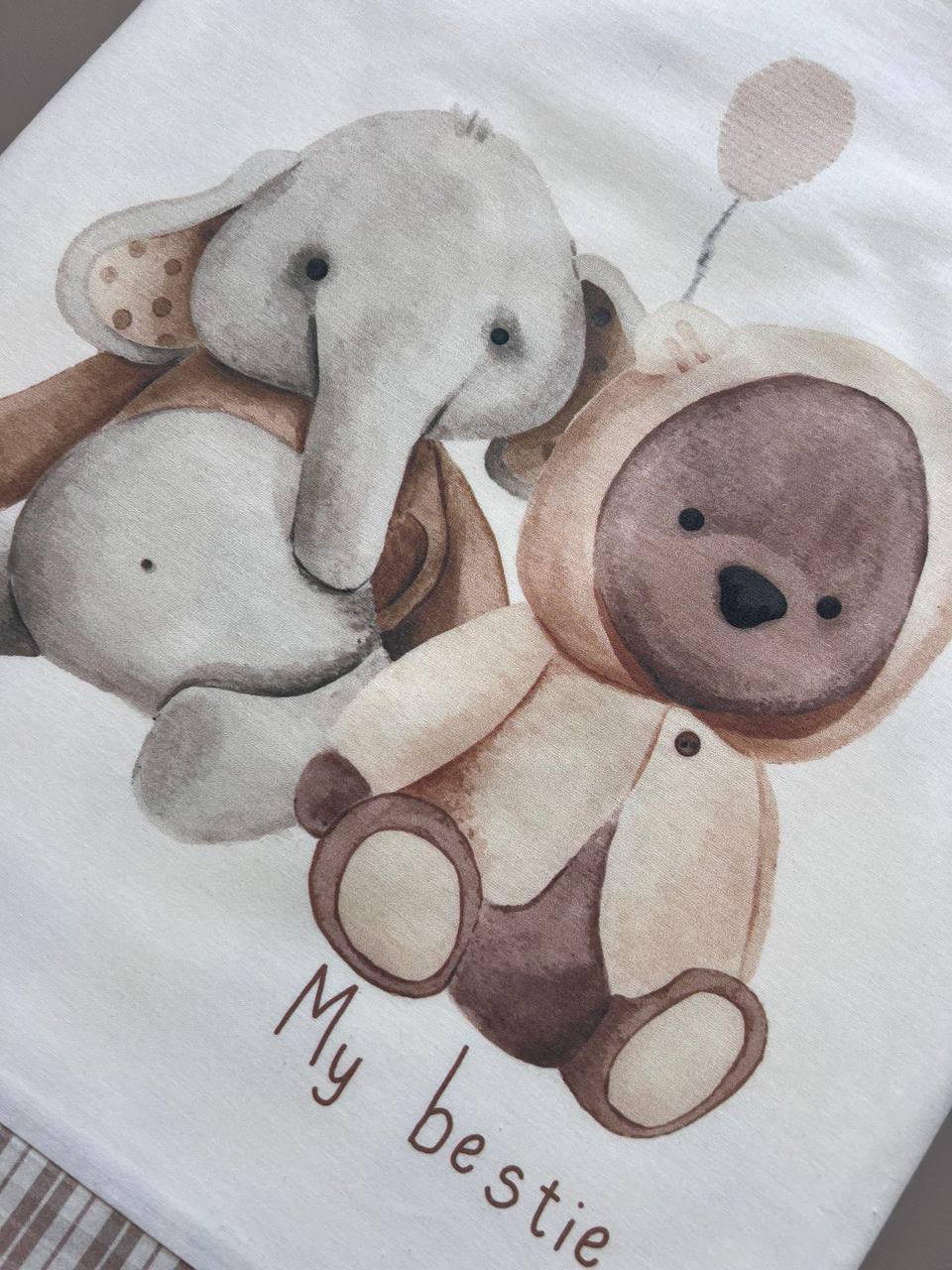 Zen Elephant Beige Duvet Cover 3 Pcs Set