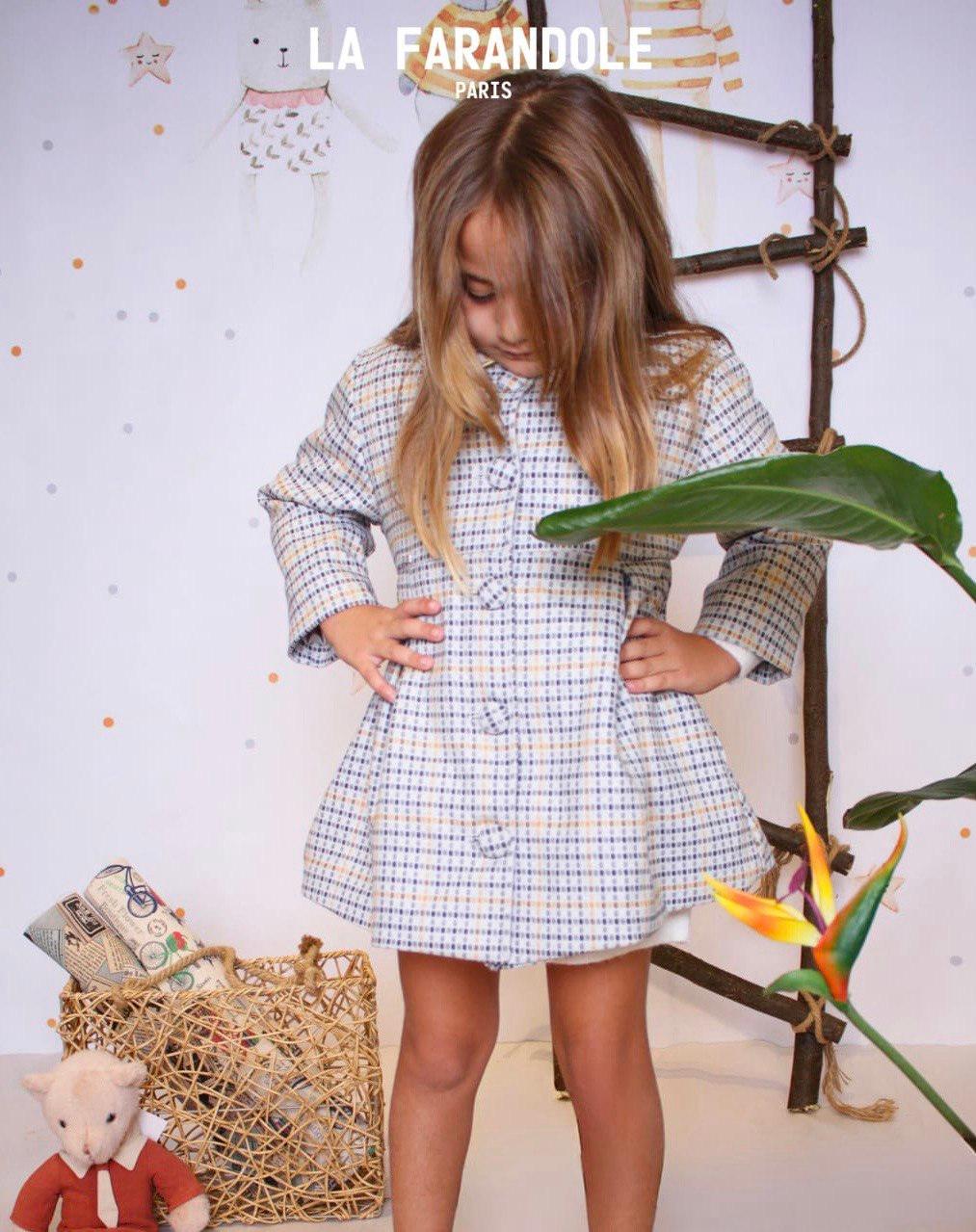 Babydola Yellow/gray Coat - La Farandole Paris