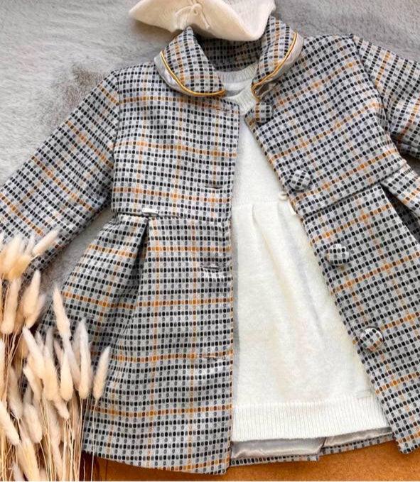 Babydola Yellow/gray Coat - La Farandole Paris
