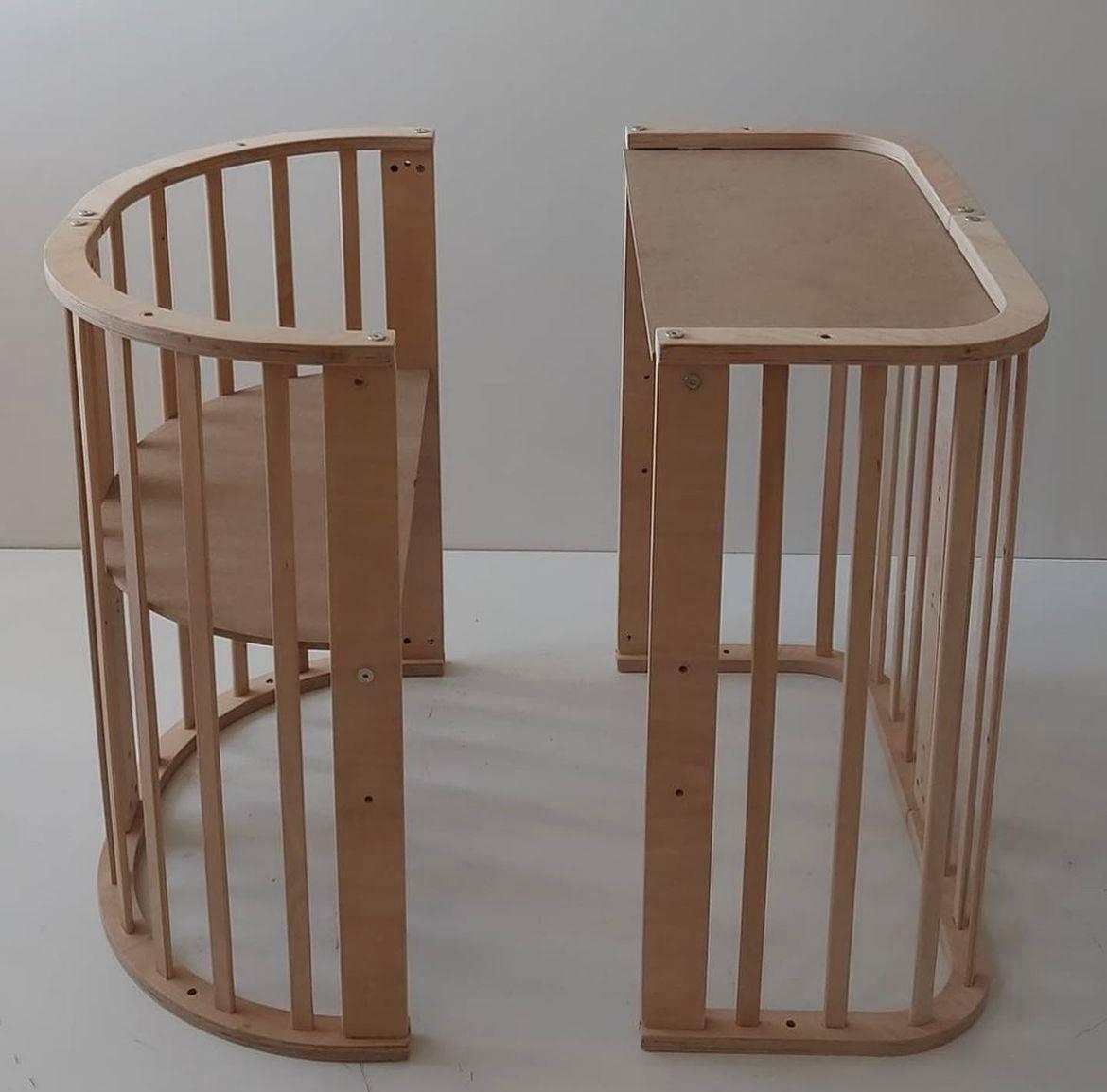 3 in 1 Oval Wooden Bed - La Farandole Paris