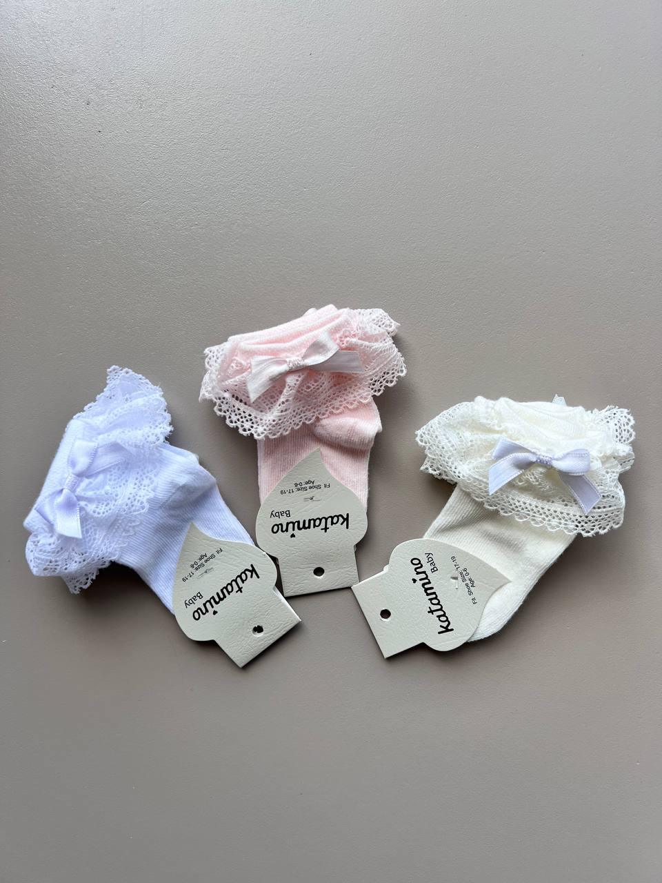Mini Ruban Ankle Cotton Socks - La Farandole Paris