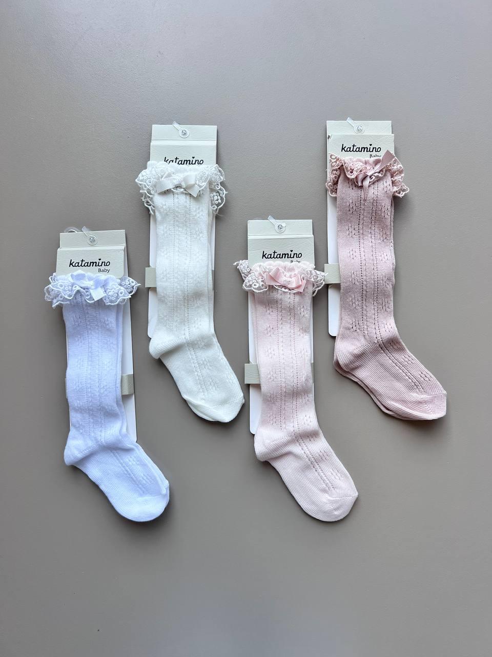 Long Socks With Dentel - Gravure - La Farandole Paris