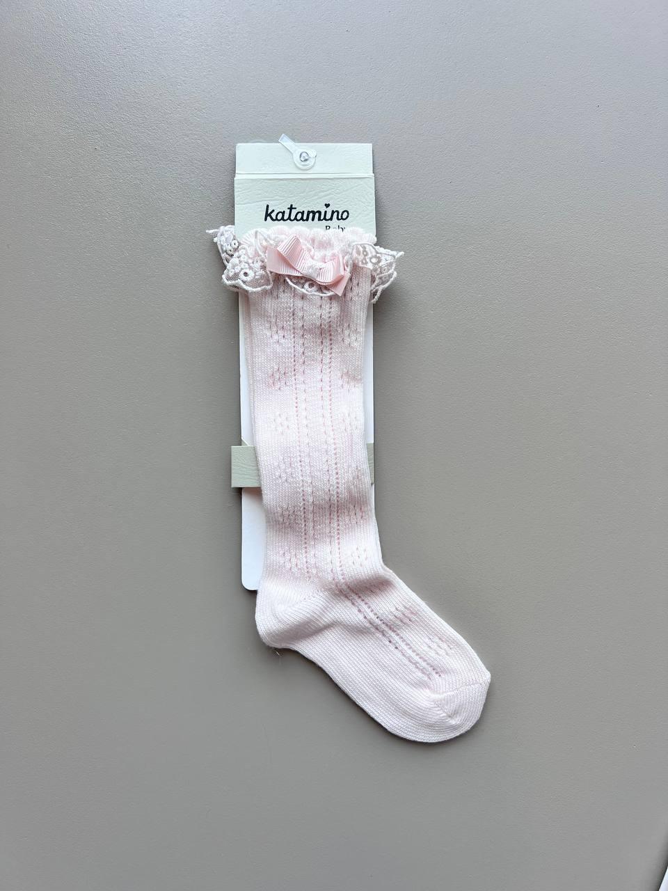 Long Socks With Dentel - Gravure - La Farandole Paris