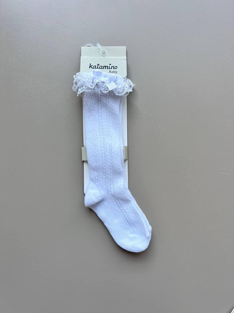 Long Socks With Dentel - Gravure - La Farandole Paris