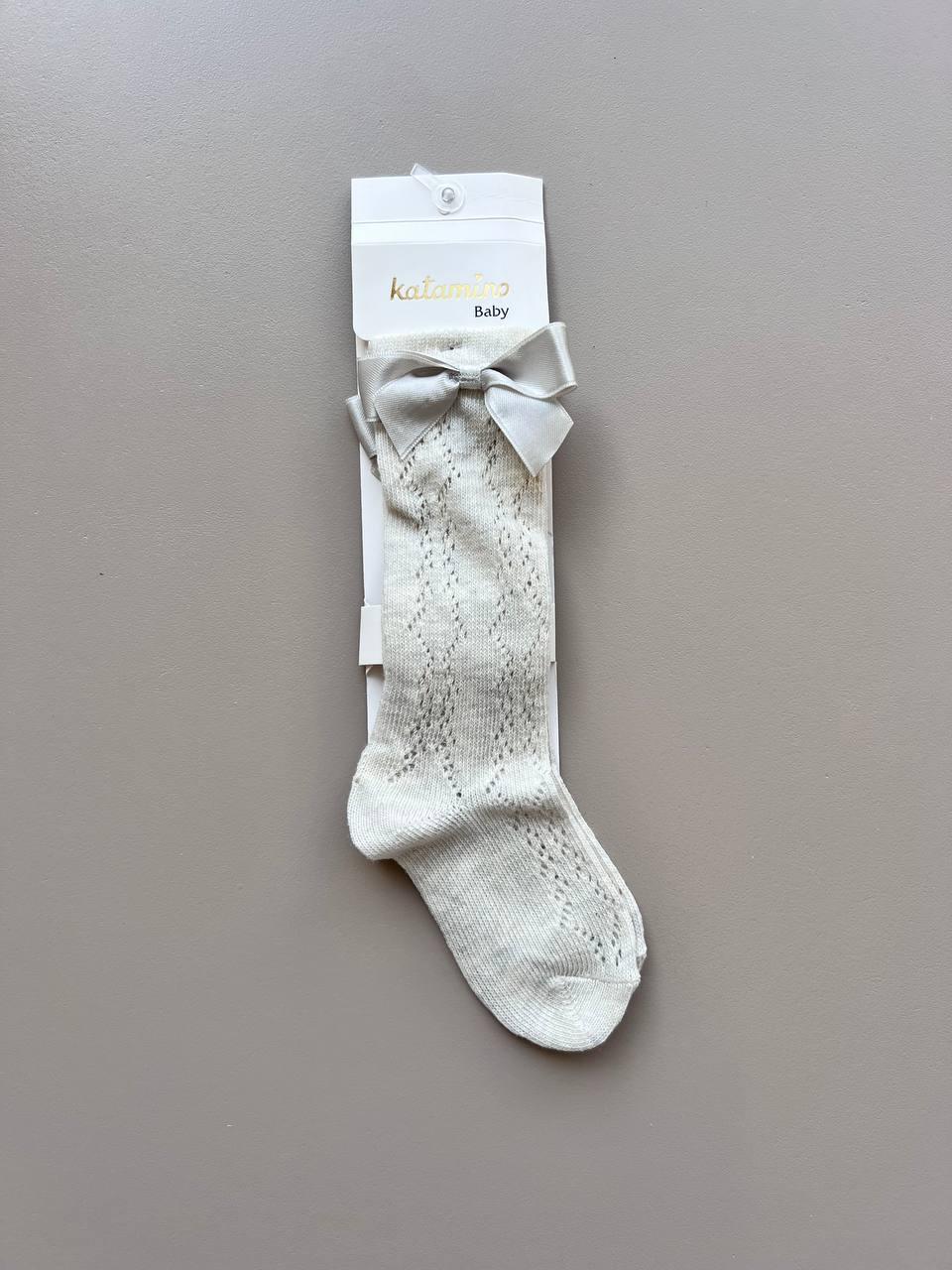 Long Socks With Papillon - Gravure - La Farandole Paris