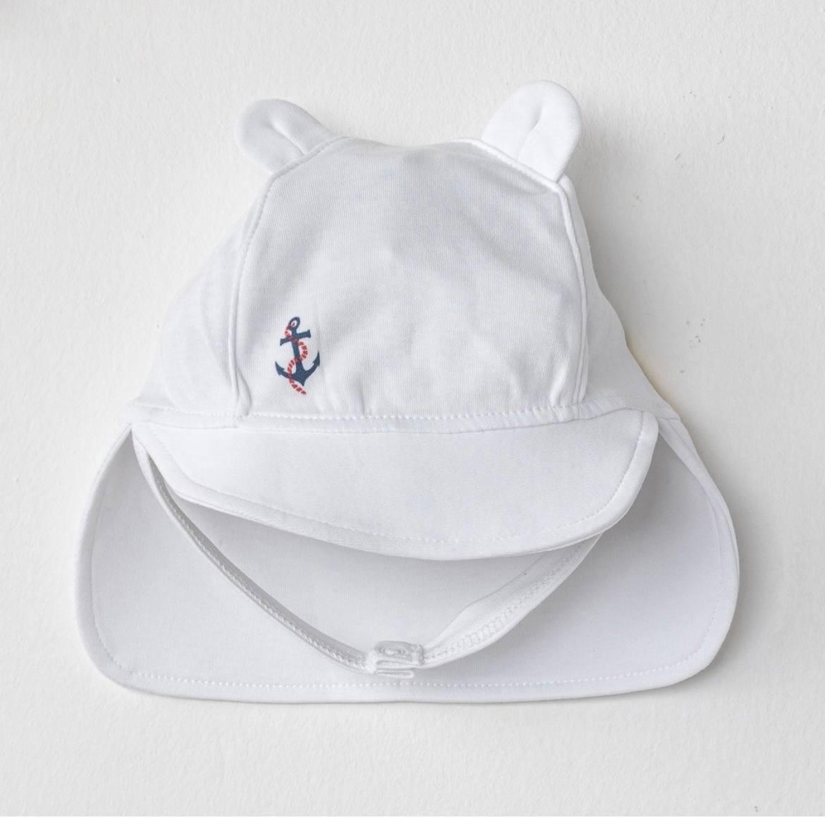 Summer White Cotton Hat Tailor - La Farandole Paris
