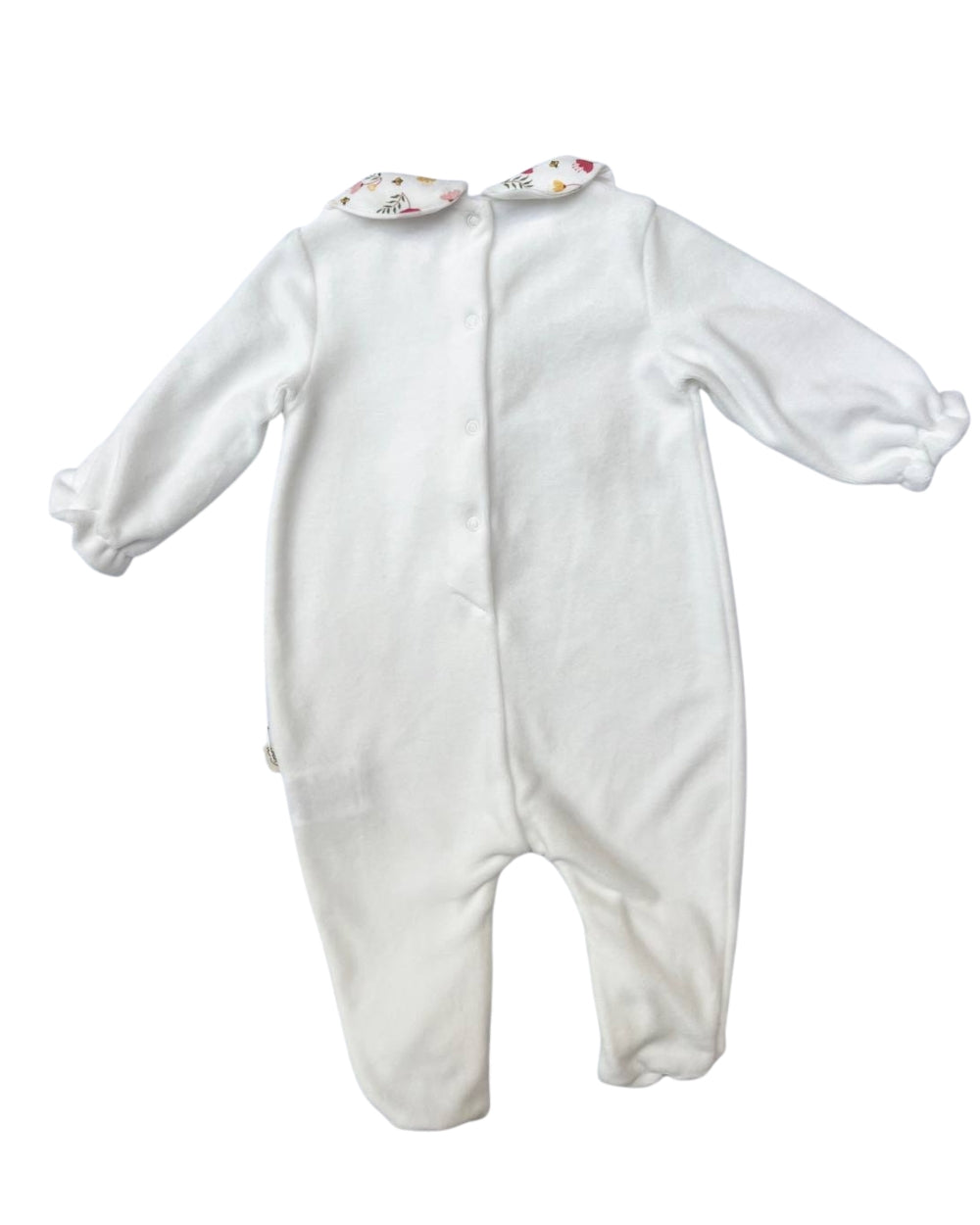 Flower Velvet Footed Overall