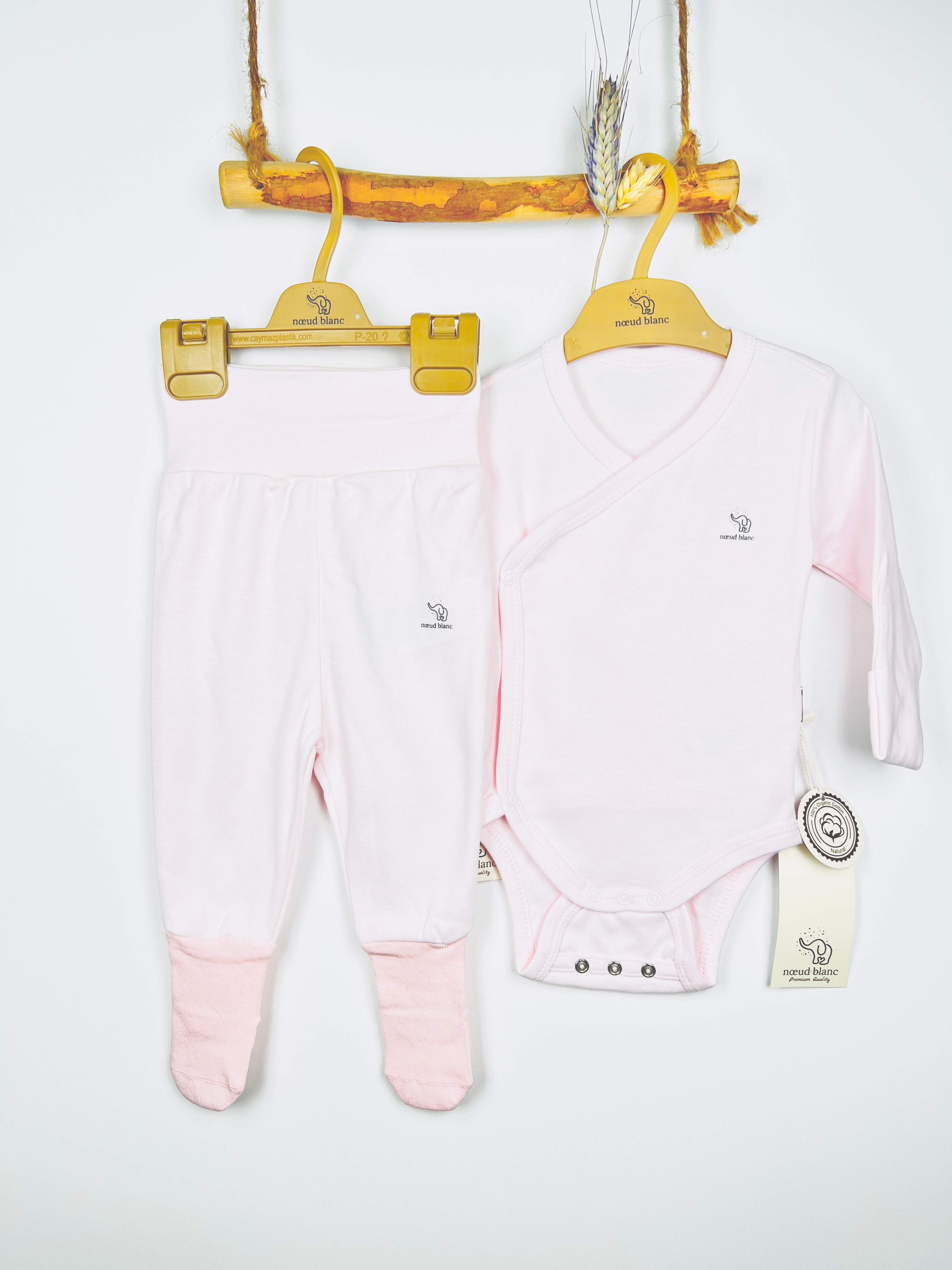 Nœud Blanc™ Organic Cotton High Waist Footed Pants