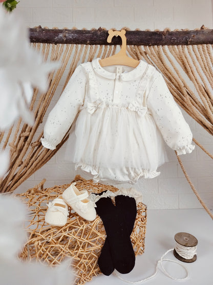 Off-White Tulle Romper Dress