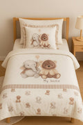Zen Elephant Beige Duvet Cover 3 Pcs Set
