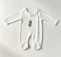 Nœud Blanc™ Organic Cotton Polo Ruffles Elephant Footed Overall