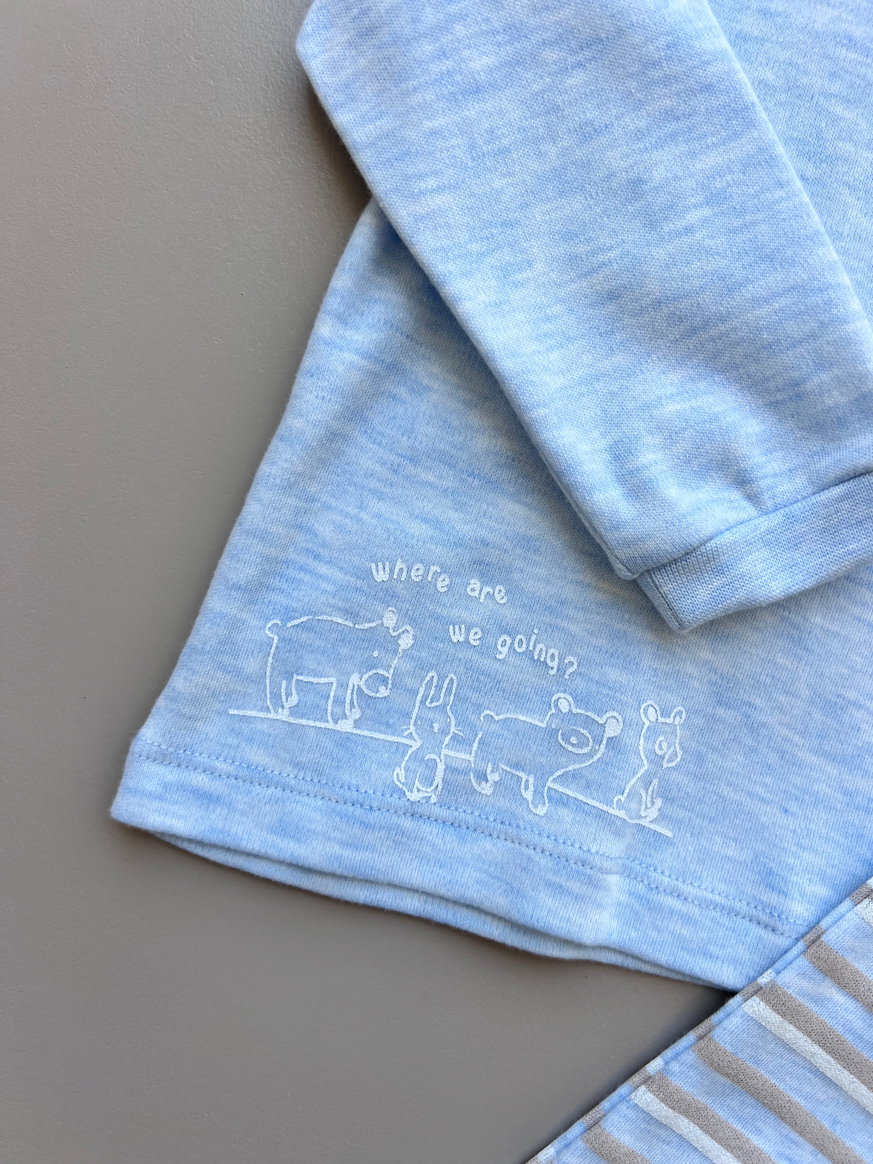 Blue and light brown pyjama