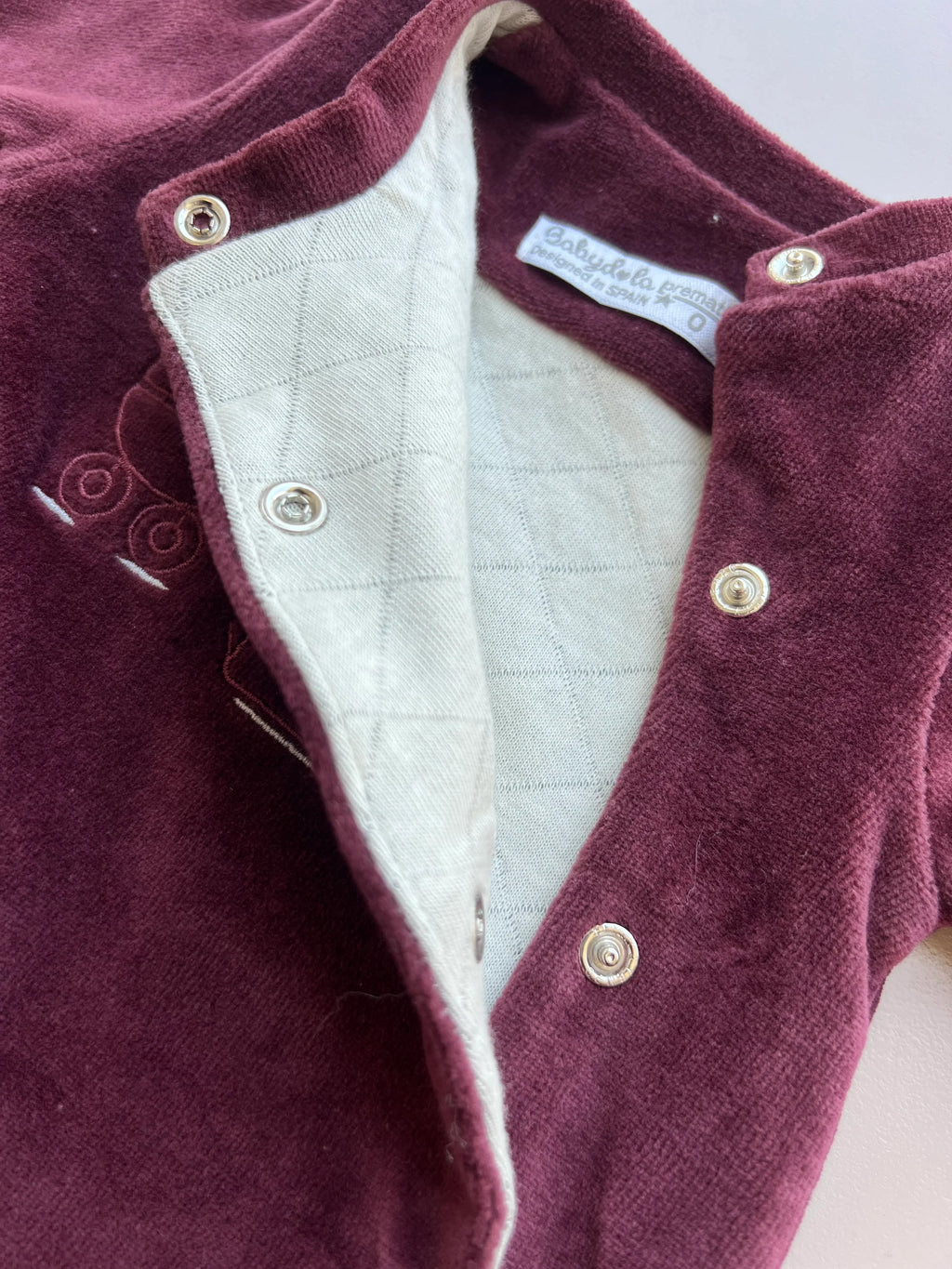 Premature Burgundy Velvet Overall