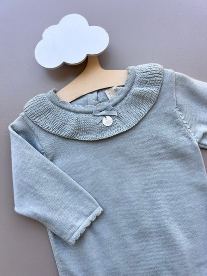 Khaki Thick Cotton Dentelle Collar Body with Hat 2Pcs Set