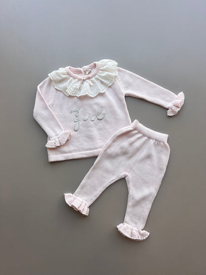 Pink My Girl Ruffles 2 Pcs Set