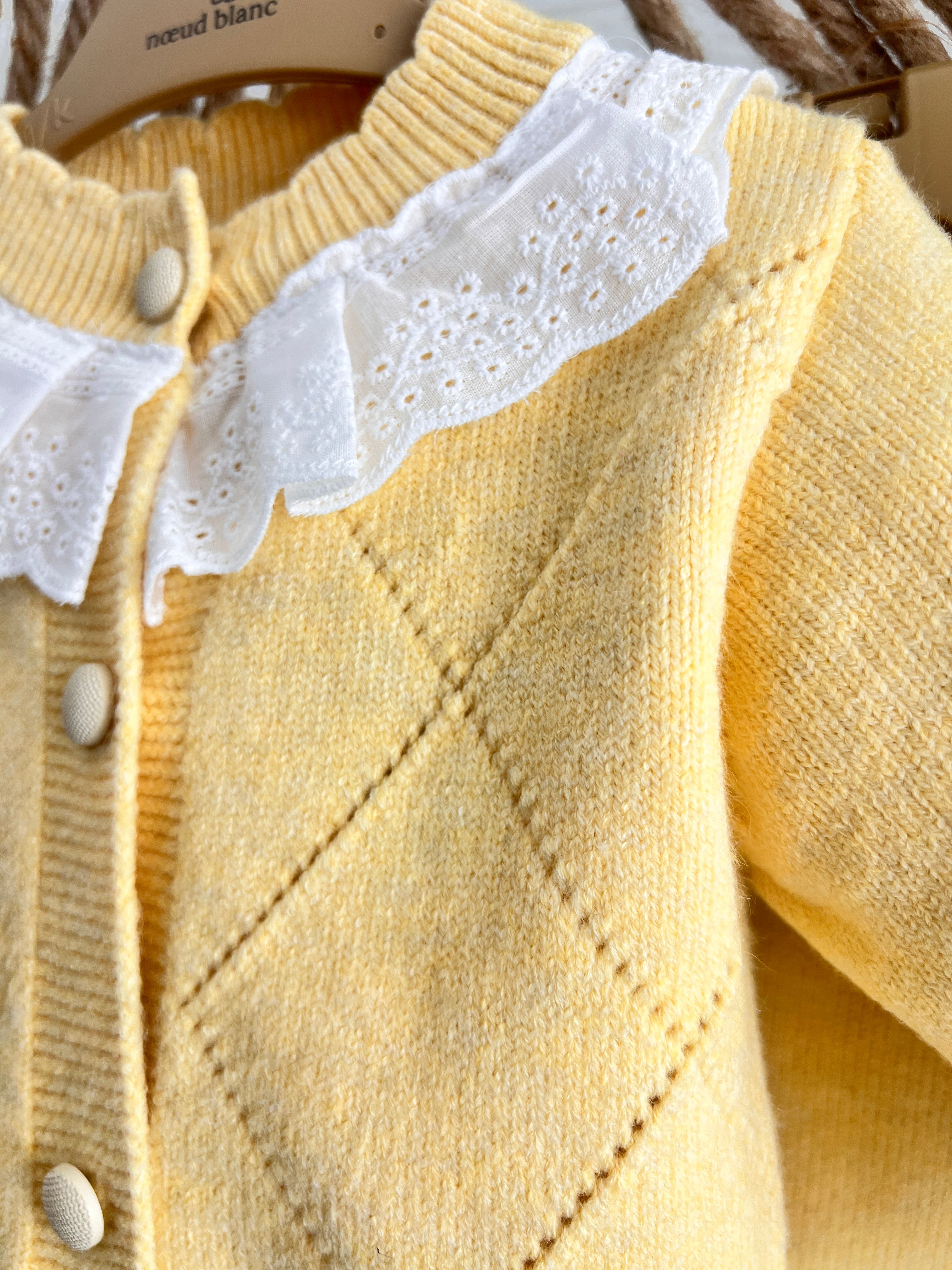 Yellow & White Collar 2 Pcs Set