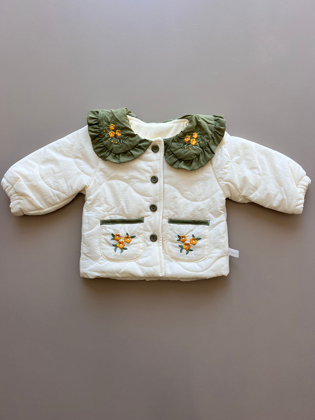 Thermal Waterproof Flower embroidered Winter Coat