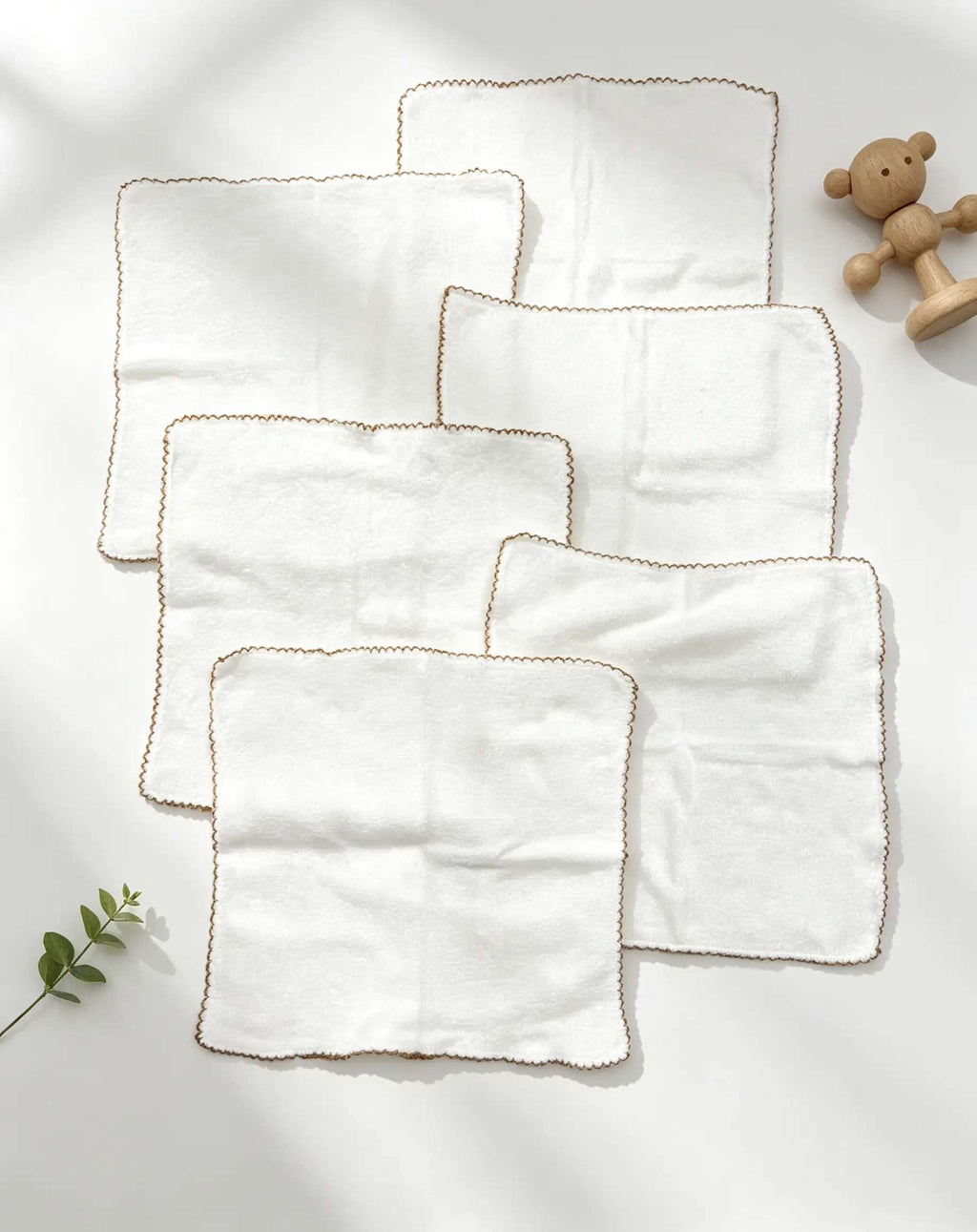GOTS™ Certified Organic Thick Wash Cloth Pack of 6 Pcs