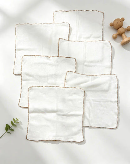 GOTS™ Certified Organic Thick Wash Cloth Pack of 6 Pcs