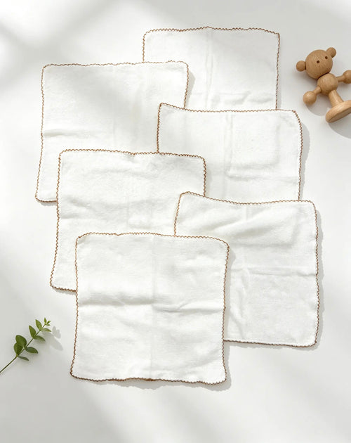 GOTS™ Certified Organic Thick Wash Cloth Pack of 6 Pcs