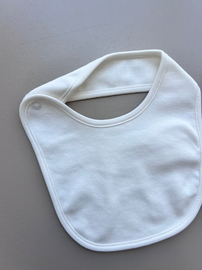 Off-White Rabbit GOTS™ Certified Organic Cotton Bib 2 Pcs Pack