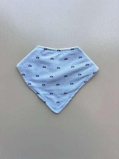 Blue 1 Piece Cotton Bib