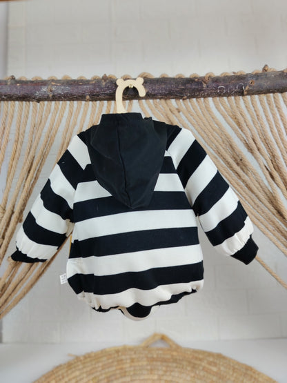 Black & White Hoodie Romper