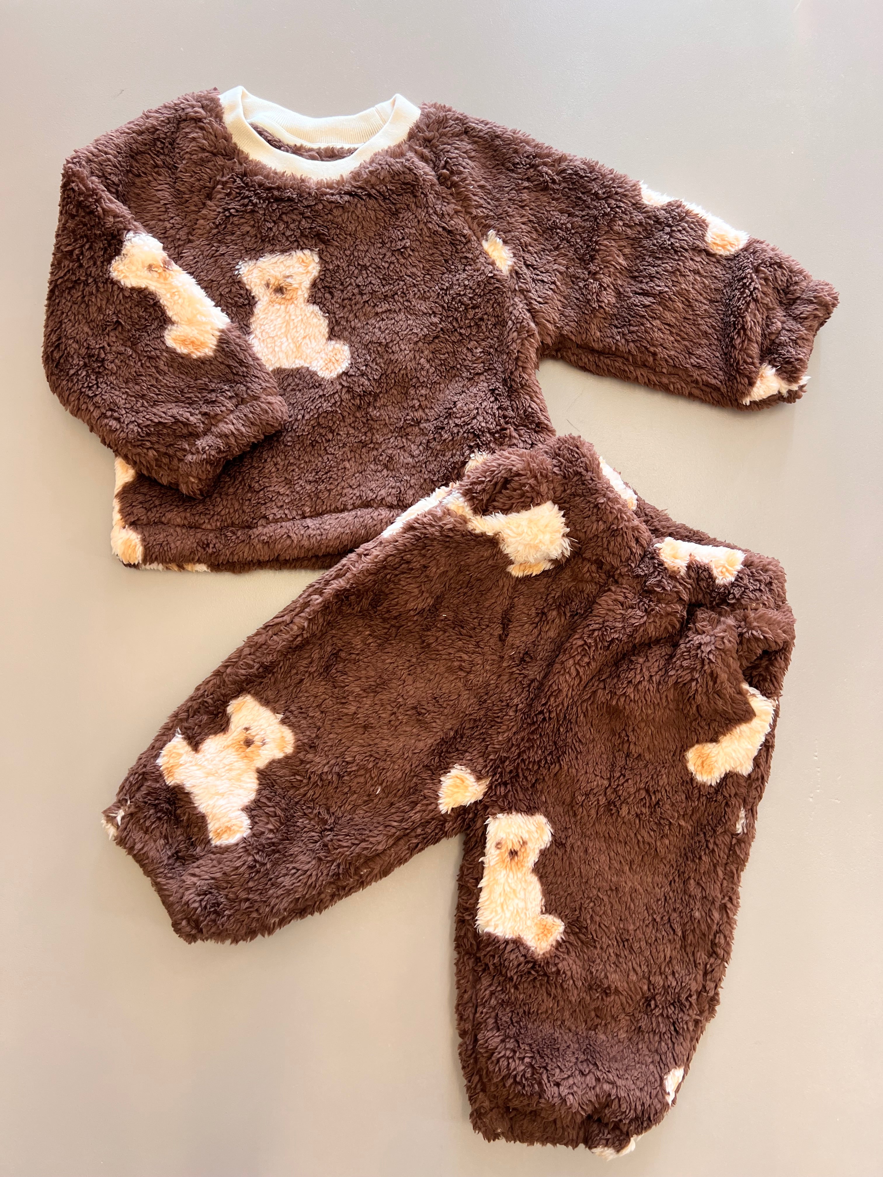 Brown Teddy Pyjama 2 Pcs Set