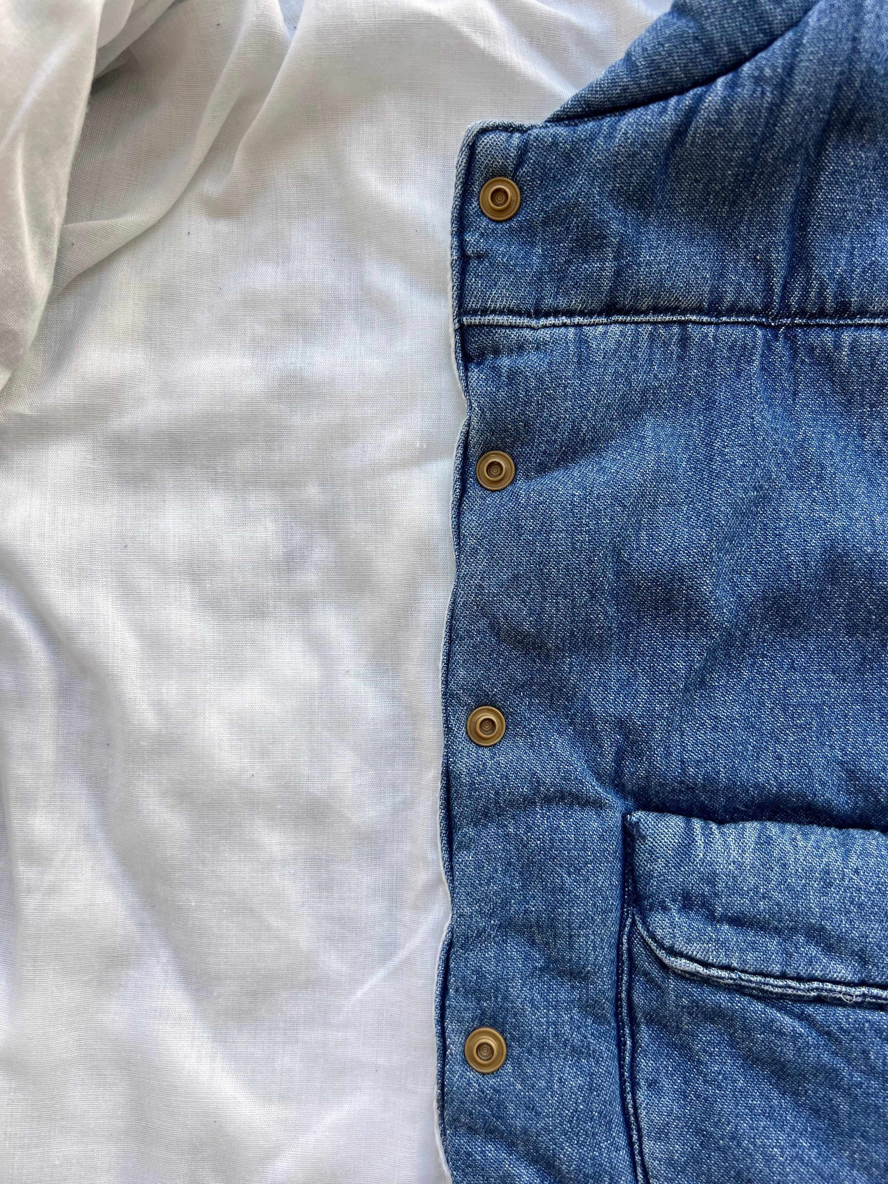 Blue Thick Denim Gilet