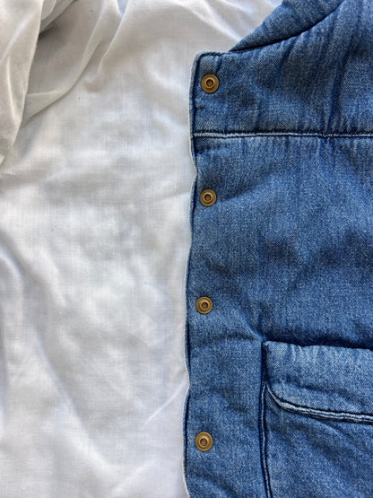 Blue Thick Denim Gilet