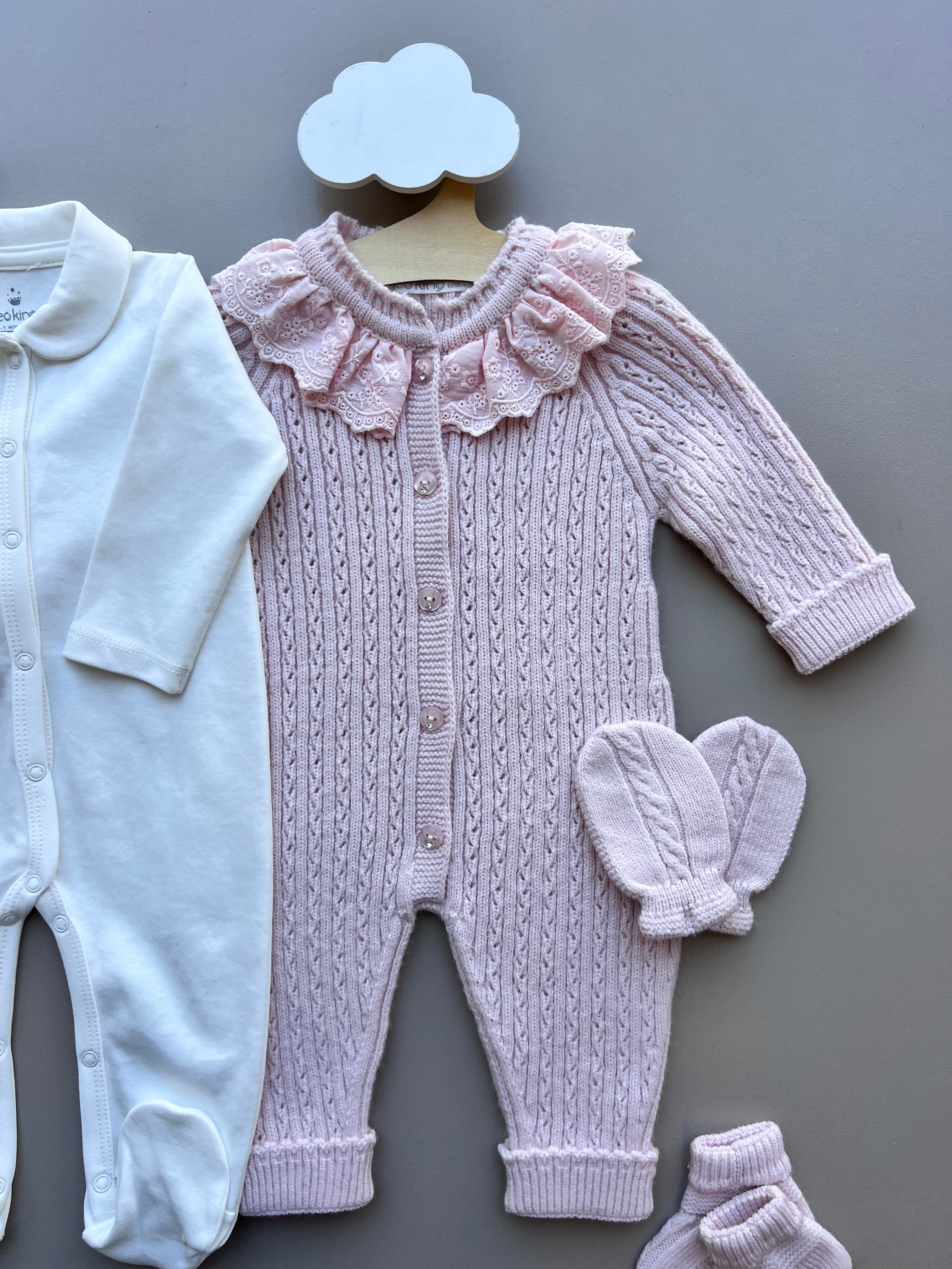 Merino Wool Ruffles Hospital Set 5 Pcs