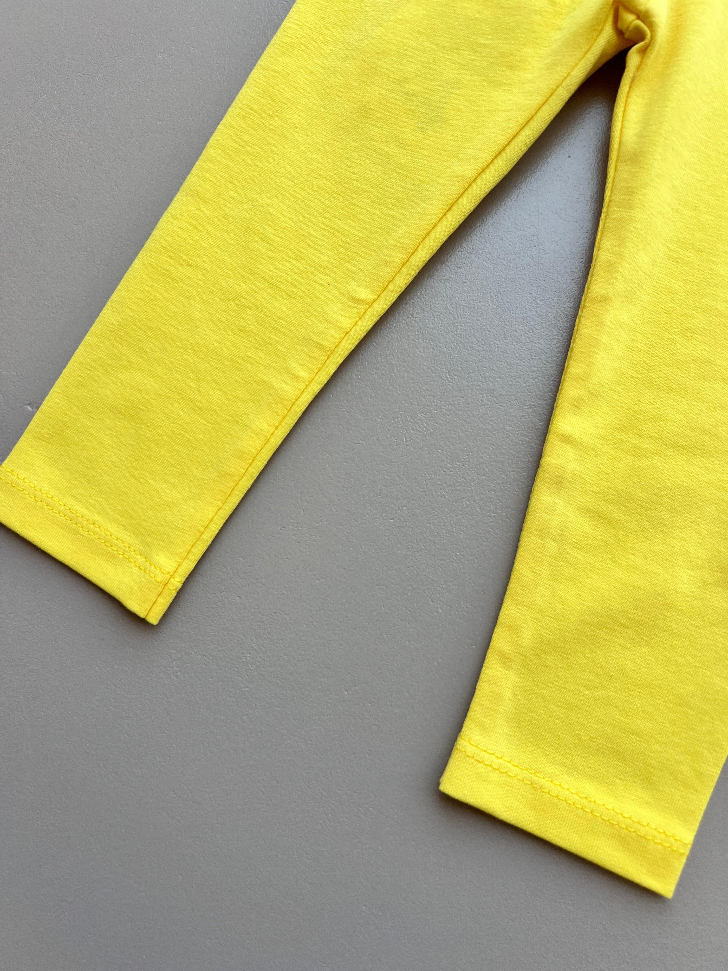 Yellow  Cotton Legging