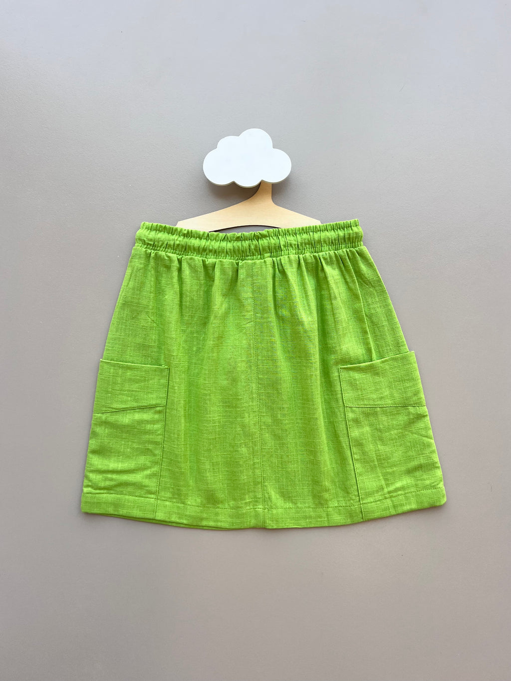 Green Linen Skirt