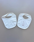 Off-White Rabbit GOTS™ Certified Organic Cotton Bib 2 Pcs Pack