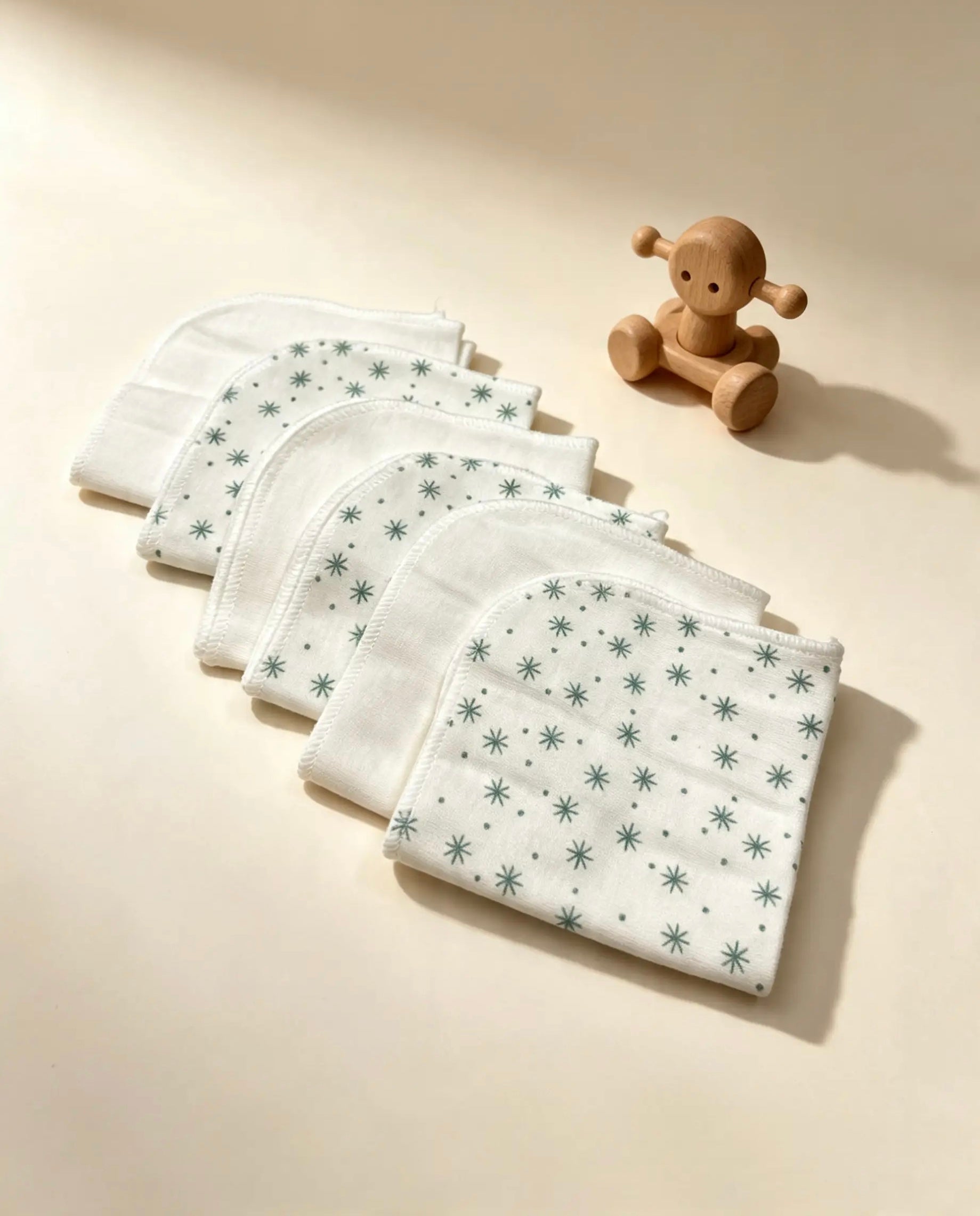 GOTS™ Certified Organic Wash Cloth Pack of 6 Pcs